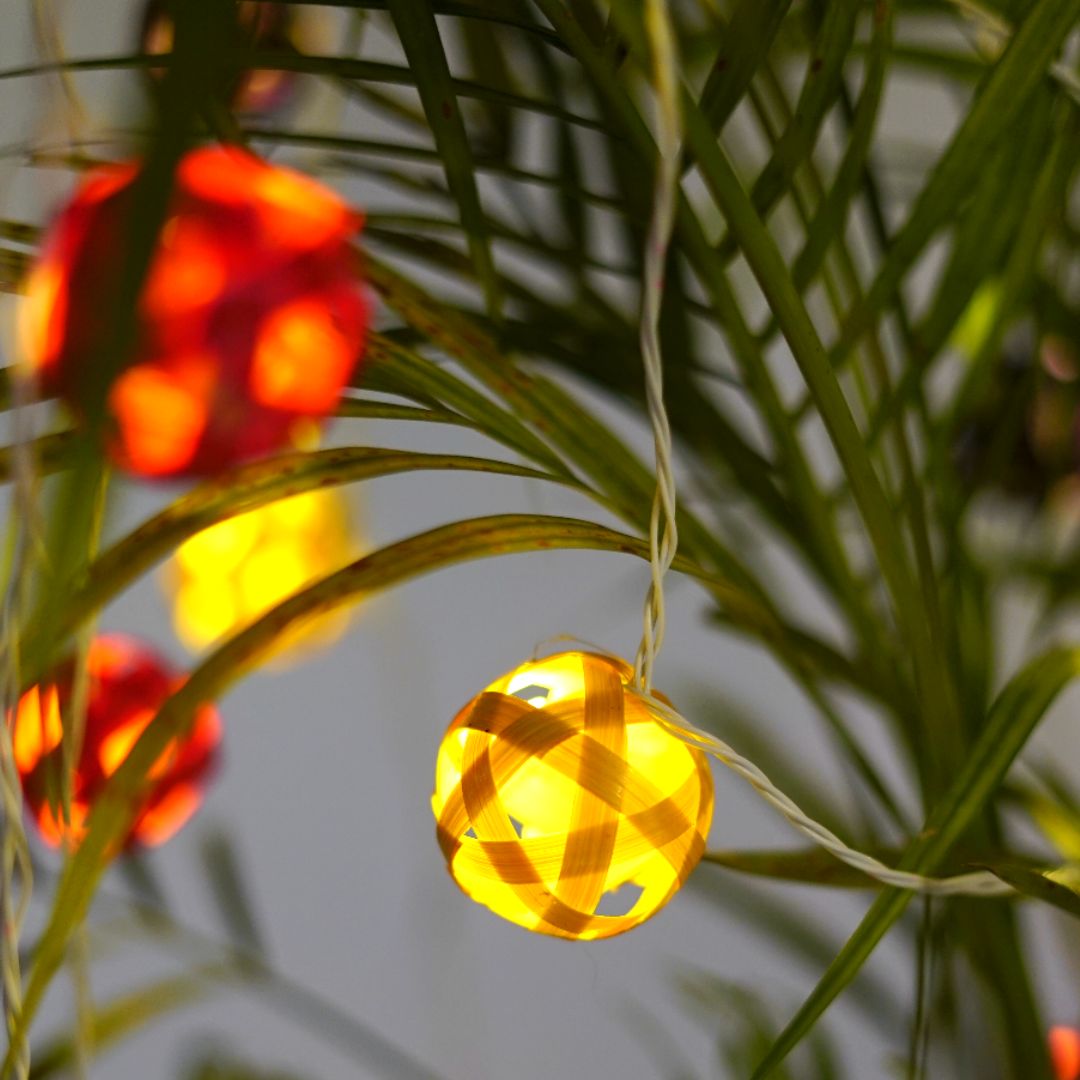 Decorative Bamboo String Lights For Christmas
