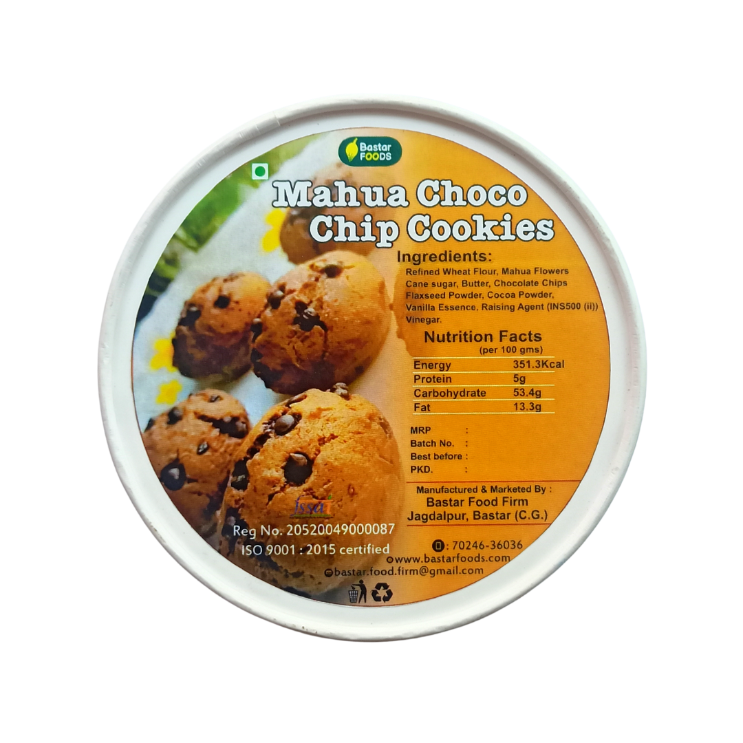Bastar Foods Mahua Choco chips Cookies | 100G