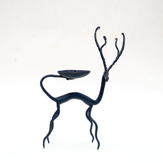 Deer Candle Holder Wrought Iron