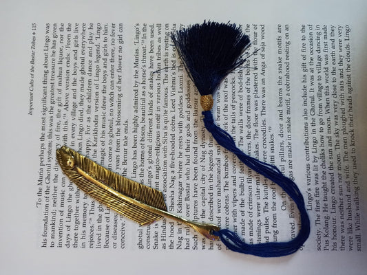 Dhokra Art Feather Bookmark